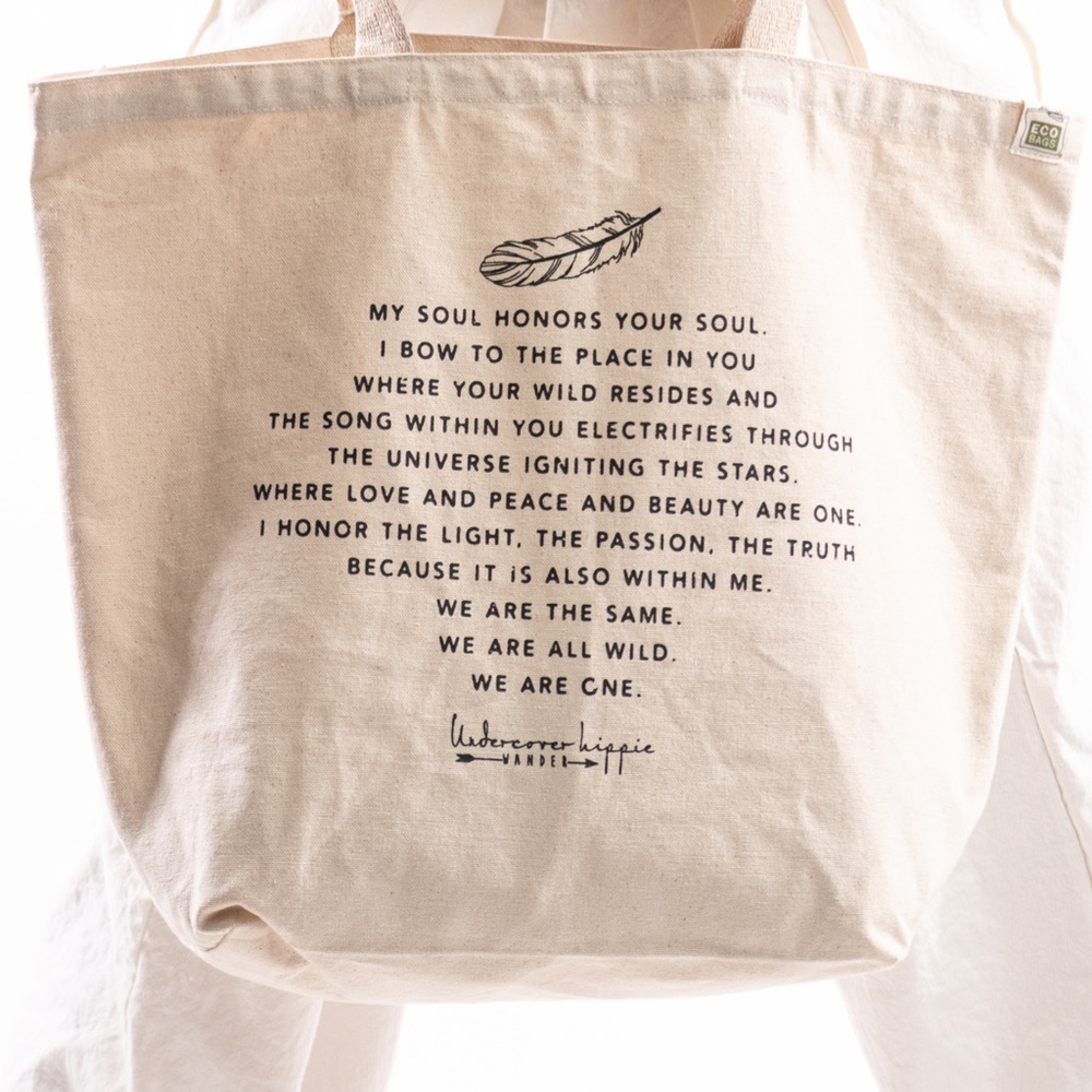 Yogi cotton canvas tote - Boho